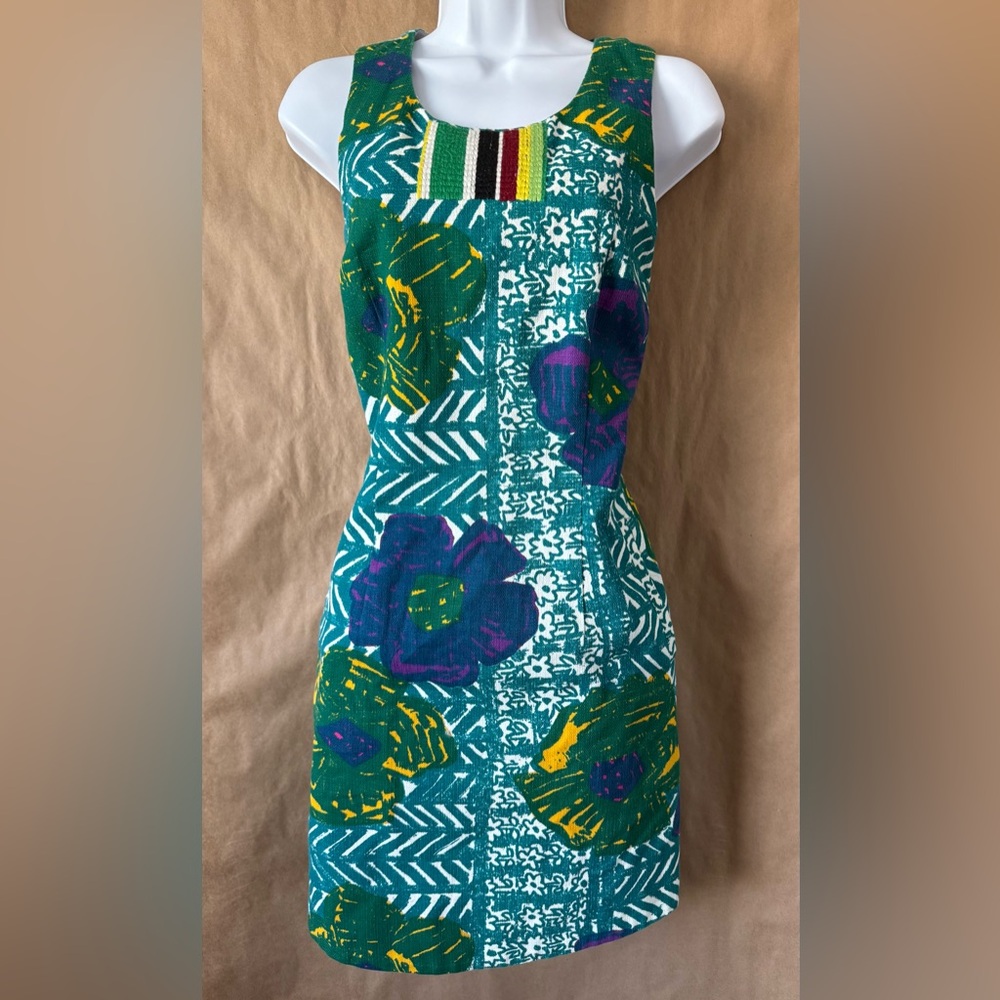 Vanessa Virginia for Anthropologie hibiscus Floral Sleeveless Dress